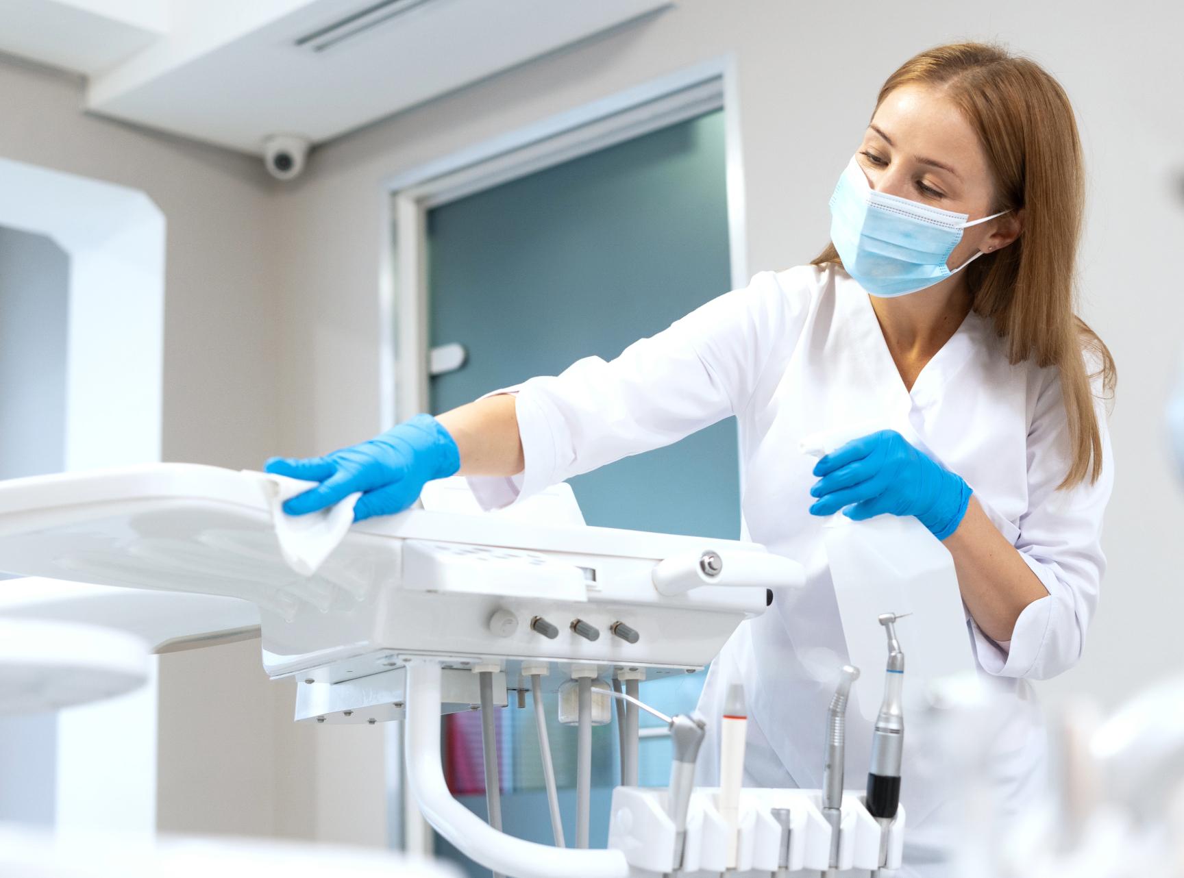 Dental Apprentice cleaning equipment